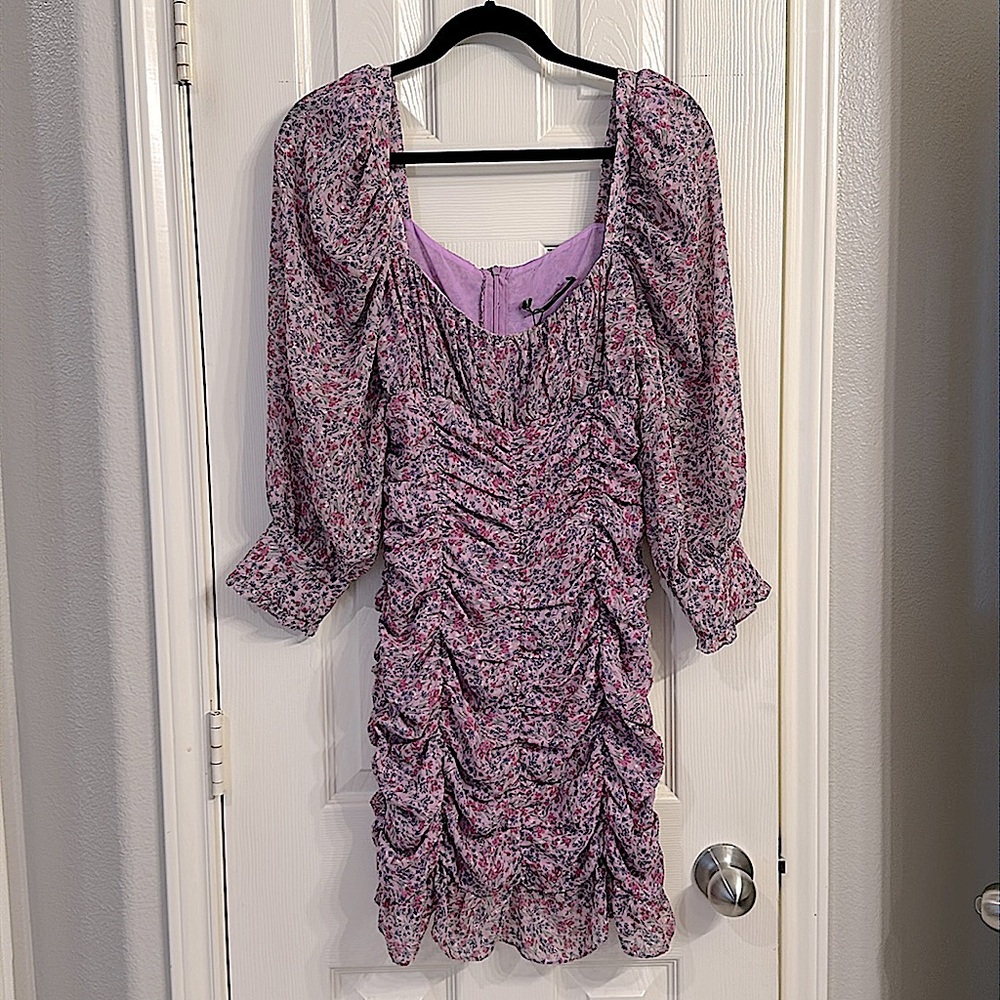 Zara purple floral dress NWT Large